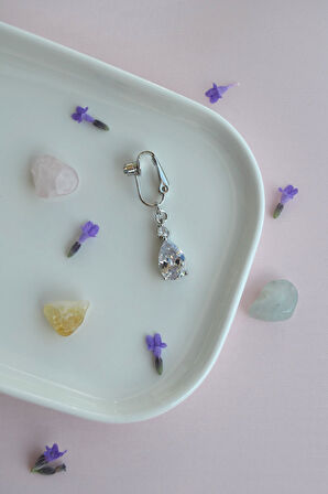 Damla Taşlı Deliksiz Göbek Piercingi