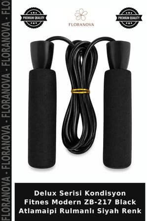 Delux Serisi Kondisyon Fitnes Modern ZB-217 Black Atlamaipi Rulmanlı Siyah Renk