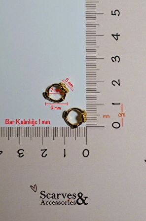 Mini Çiçek Tragus Piercing Helix Kıkırdak Gold