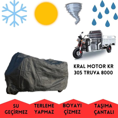 Kral Motor KR 305 Truva 8000 Kasalı Motor Brandası Su Geçirmez