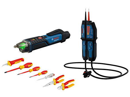 Bosch 3’lü Profesyonel Elektrikçi Test Aletleri Seti