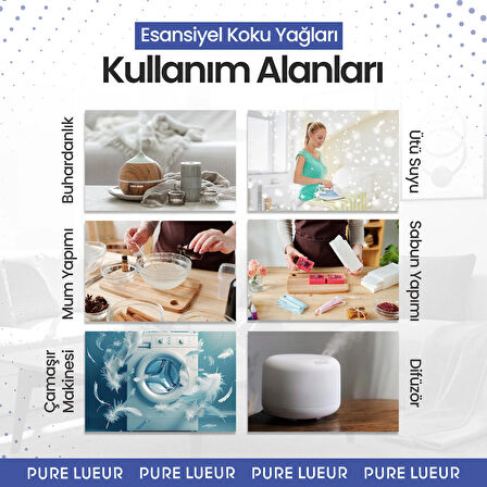 3'lü Fresh Set Saf Esansiyel Uçucu Yağ Buhurdanlık Yağı Difüzör Esans Aromaterapi Ortam Kokusu