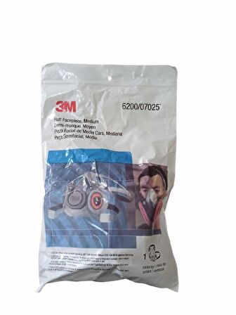 3M 6200 Yarım Yüz Maskesi + 3M 6057 Abe Filtre + 3M 5925 P2 Filtre +K501 Kapak