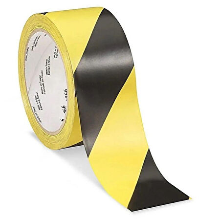 766ı Yer Işaretleme Bandı - Sarı/siyah- 50mm X 3mt