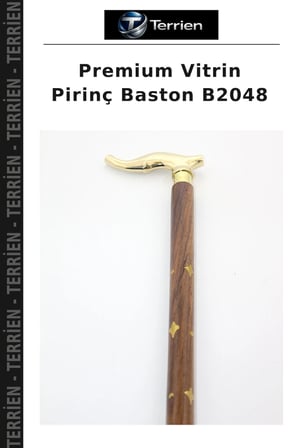 Premium Vitrin Pirinç Baston B2048