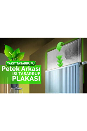 4 Adet Kalorifer Arkalığı Petek Arkası Yalıtım Levhası Radyatör Isı Sıcaklık Önleyici Plaka Panel