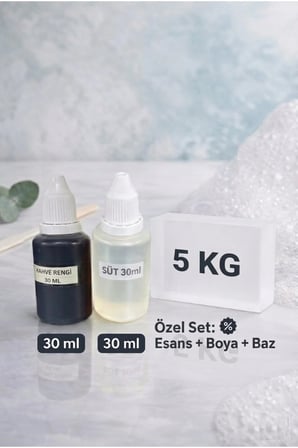 5 KG Şeffaf Sabun Bazı Kahverengi Boya Süt Esanslı Melt & Pour Sabun Bazı