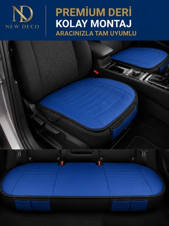 Fiat Tempra Araçlara Uyumlu Premium Deri 3 Parça Oto Koltuk Minderi Araca Uyumlu 4 Mevsim Kolay Montaj