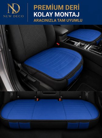 Mazda 626 Araçlara Uyumlu Premium Deri 3 Parça Oto Koltuk Minderi Araca Uyumlu 4 Mevsim Kolay Montaj