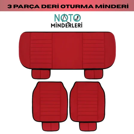 Kia Stonic Araçlara Uyumlu Premium Deri 3 Parça Oto Koltuk Minderi Araca Uyumlu 4 Mevsim Kolay Montaj