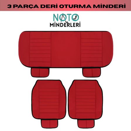 Toyota Corolla Araçlara Uyumlu Premium Deri 3 Parça Oto Koltuk Minderi Araca Uyumlu 4 Mevsim Kolay Montaj