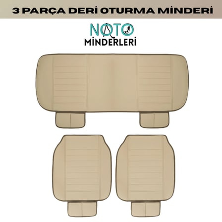 Dacia Sandero Araçlara Uyumlu Premium Deri 3 Parça Oto Koltuk Minderi Araca Uyumlu 4 Mevsim Kolay Montaj