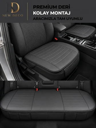 Lexus Araçlara Uyumlu Premium Deri 3 Parça Oto Koltuk Minderi Araca Uyumlu 4 Mevsim Kolay Montaj