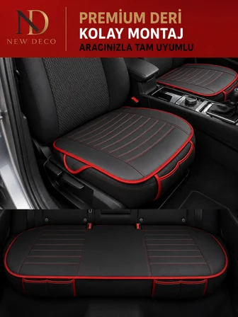Dacia Lodgy Araçlara Uyumlu Premium Deri 3 Parça Oto Koltuk Minderi Araca Uyumlu 4 Mevsim Kolay Montaj