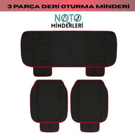 Toyota Corolla Araçlara Uyumlu Premium Deri 3 Parça Oto Koltuk Minderi Araca Uyumlu 4 Mevsim Kolay Montaj