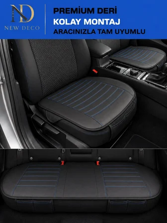 Alfa Romeo Araçlara Uyumlu Premium Deri 3 Parça Oto Koltuk Minderi Araca Uyumlu 4 Mevsim Kolay Montaj