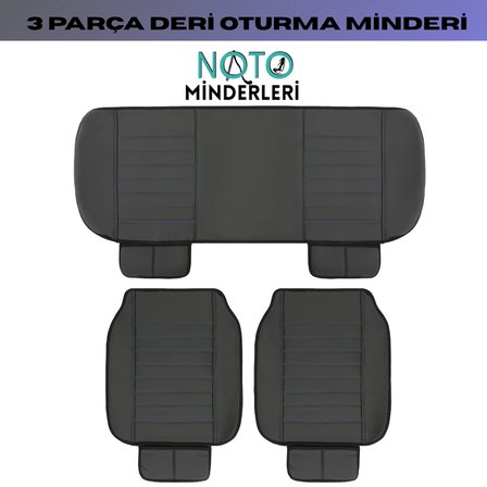 Fiat Bravo Araçlara Uyumlu Premium Deri 3 Parça Oto Koltuk Minderi Araca Uyumlu 4 Mevsim Kolay Montaj