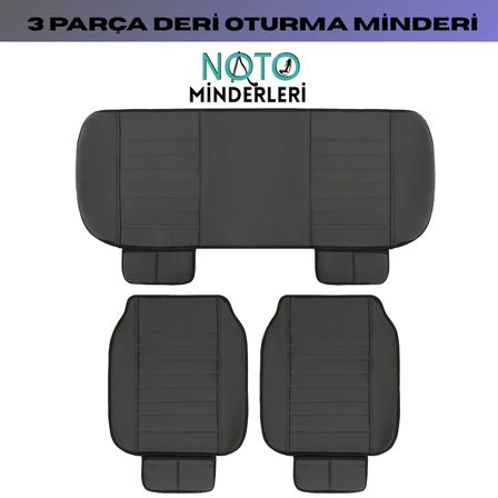 Toyota Yaris Araçlara Uyumlu Premium Deri 3 Parça Oto Koltuk Minderi Araca Uyumlu 4 Mevsim Kolay Montaj