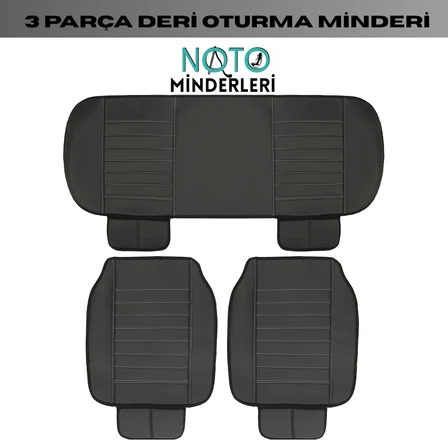 Hyundai Accent Admire Araçlara Uyumlu Premium Deri 3 Parça Oto Koltuk Minderi Araca Uyumlu 4 Mevsim Kolay Montaj