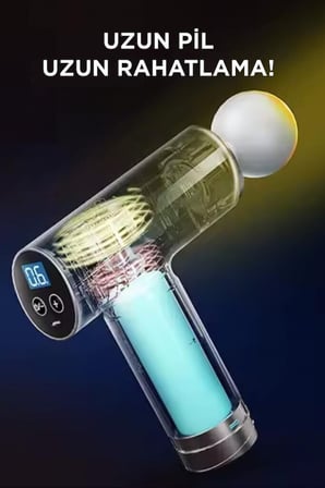 Özel Seri N2 Mavi Darbeli Titreşimli Masaj Tabancası 1800mah Tabanca Sessiz Seyahat