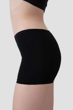 Özel Üretim Giyim Günlük Tarz Modern Stil 3'lü Paket Kadın Siyah Boxer Şort Pamuklu Likralı