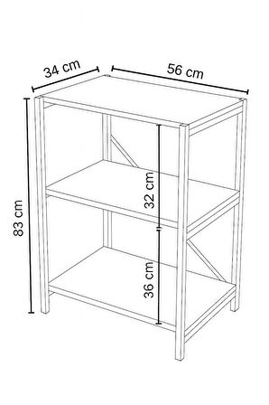 3 Raflı Mutfak Rafı – Metal Gövdeli Çok Amaçlı Düzenleyici Kahve Köşesi Mikrodalga Fırın Rafı Mutfak Organizer 