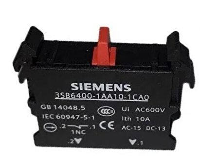 Siemens,1NC Kontak Bloğu,3SB6400-1AA10-1CA0