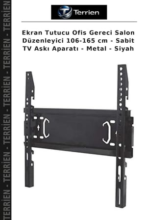 Ekran Tutucu Ofis Gereci Salon Düzenleyici 106-165 cm - Sabit TV Askı Aparatı - Metal - Siyah