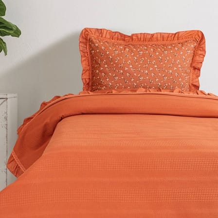 Schafer Home Chance Tek Kişilik Pike Takımı 3 Parça-Kiremit