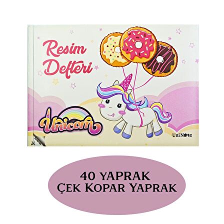 Çınar Uninote Resim Defteri Dikişli Küçük Boy A5 40 Yaprak 3 Adet 