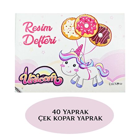 Çınar Uninote Resim Defteri Dikişli Büyük Boy A4 40 Yaprak 3 Adet 
