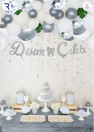 Delux Serisi DİŞİM ÇIKTI GÜMÜŞ KALİGRAFİ BANNER Bebek Konsept