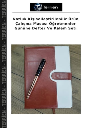 Notluk Kişiselleştirilebilir Ürün Çalışma Masası Öğretmenler Gününe Defter Ve Kalem Seti