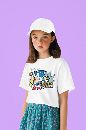 Sonic The Hedgehog Baskılı Unisex Çizgi Film Çocuk Tişört (1-12 YAŞ)