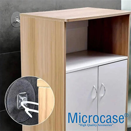 Microcase Yapışkanlı Eşya Sabitleyici Aparat Düşmeyi Önleyici Deprem Ve Çocuk Koruma - ŞEFFAF AL5184 4 ADET