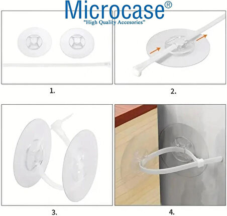 Microcase Yapışkanlı Eşya Sabitleyici Aparat Düşmeyi Önleyici Deprem Ve Çocuk Koruma - ŞEFFAF AL5184 4 ADET