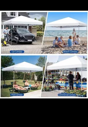 Zeycamping kalın 50cm profil 3x3 Otamatik Bahçe Kamp Şantiye Taziye Kamelya Çadır ( krem Renk )