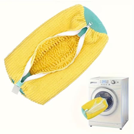 File Ayakkabı Yıkama Torbası Mikrofiber Astarlı Günlük Kullanım Bakım Filesi Temizlik Yardımcısı