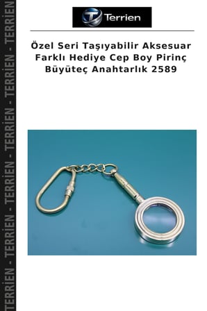 Özel Seri Taşıyabilir Aksesuar Farklı Hediye Cep Boy Pirinç Büyüteç Anahtarlık 2589