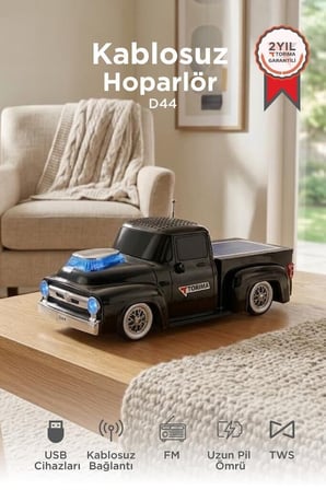 Premium Eğlence Aksesuar Mini Kamyon Tasarımlı D44 Siyah