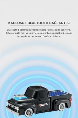 Premium Eğlence Aksesuar Mini Kamyon Tasarımlı D44 Siyah