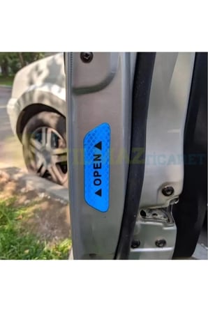 Araç Kapı Ikaz Sticker Open Reflektörlü Araba Oto Sticker Yapıştıma 4 Adet