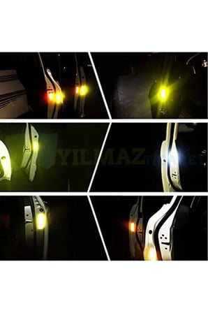 Araç Kapı Ikaz Sticker Open Reflektörlü Araba Oto Sticker Yapıştıma 4 Adet