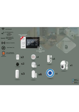 Obiem Akıllı Ev Güvenlik Alarm Sistemi + Obiem Dış Mekân Ptz Hd Kamera