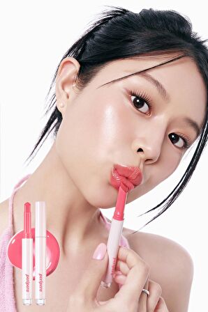 Yoğun Nemlendirici, Parlak Bitişli Balm Peripera Heart Jam Glow Lip (2 Berry Milktea)