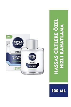 Nivea Süper Men Hassas Tıraş Sonrası Losyon 100 ml, Hassas Ciltler Alkolsüz