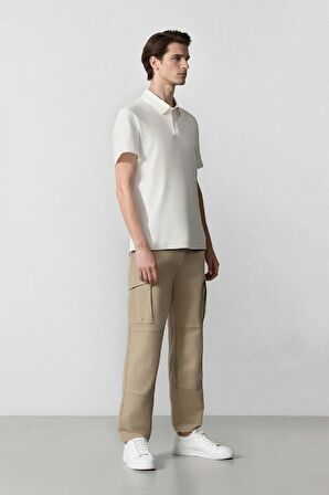 DeFacto Wide Leg Bol Rahat Kesim Kargo Cepli Geniş Paça Gabardin Pantolon E5810AX25SPBG540