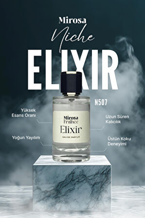 Mirosa de France Elixir Niche Collection Yüksek Kalıcı Erkek Parfum EDP Premium Kutu 50ml N507