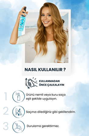  Collagen & Argan İçerikli Çift Fazlı Saç Bakım Fön Suyu 250 ml-Yenileyici ve Dengeleyici