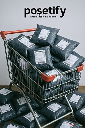 Gri Cepli Kargo Poşeti 17x23+4 cm | Yapışkan Bantlı Gönderi Zarfı | 50’li E-Ticaret Poşeti